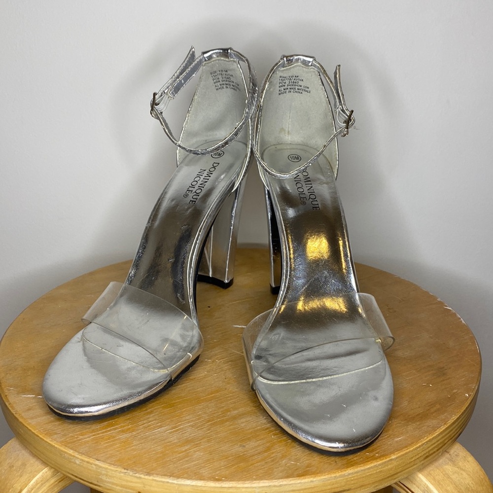 Dominique Nicole Clear Strap Heel